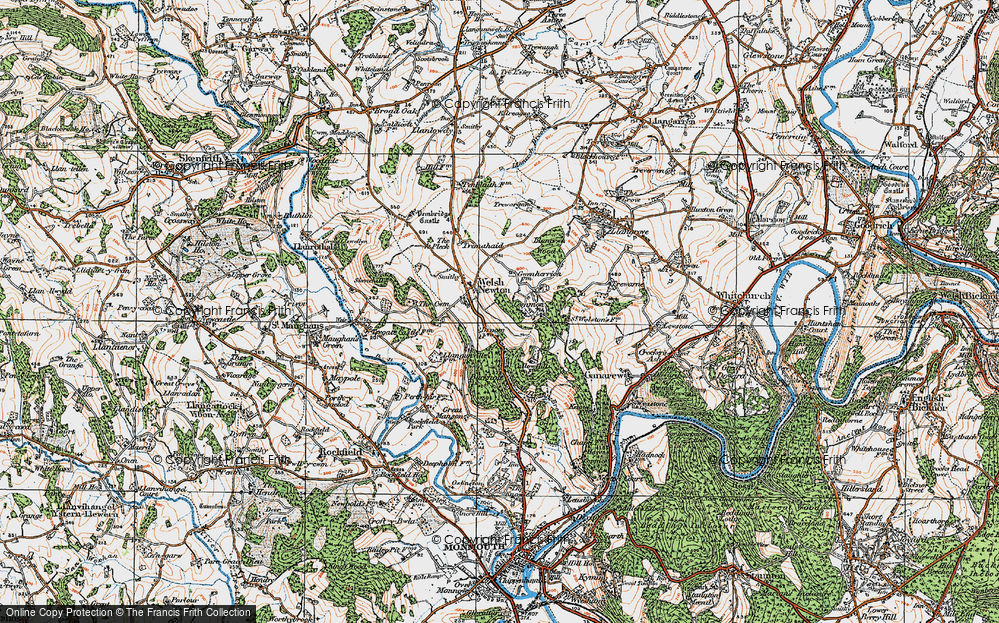 Old Map of Welsh Newton, 1919 in 1919