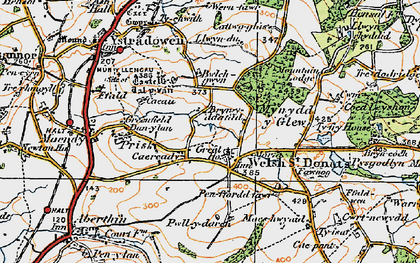 Old map of Welsh St Donats in 1922