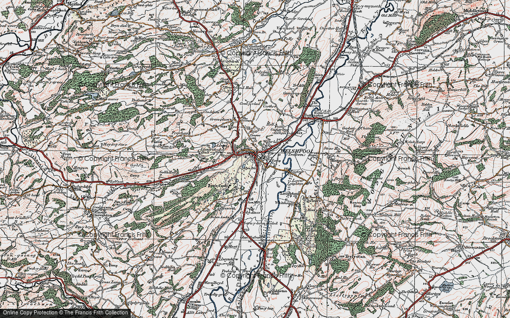Old Map of Welshpool, 1921 in 1921