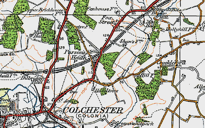 Old map of Welshwood Park in 1921