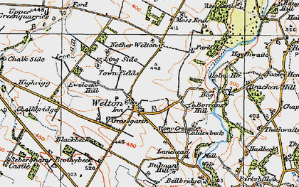 Old map of Welton in 1925