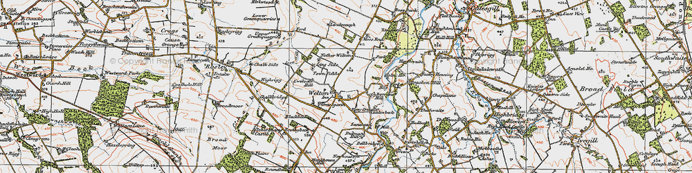 Old map of Borrans Hill in 1925