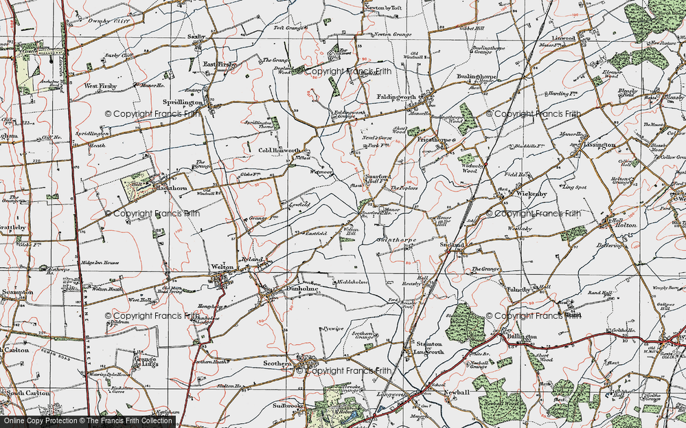 Old Map of Welton Hill, 1923 in 1923