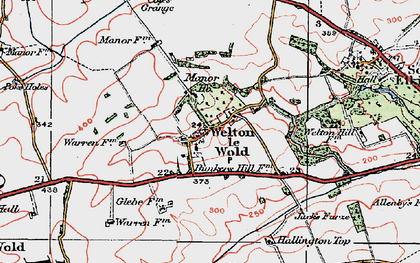 Old map of Welton le Wold in 1923
