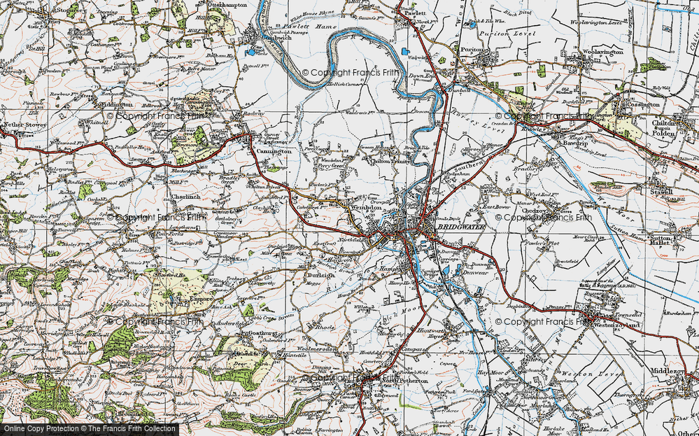 Old Map of Wembdon, 1919 in 1919