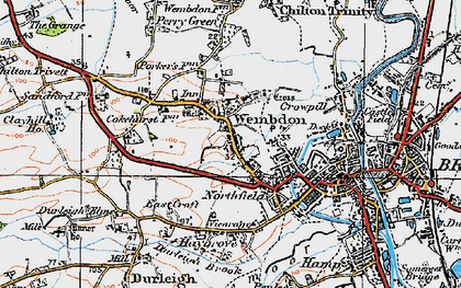 Old map of Wembdon in 1919