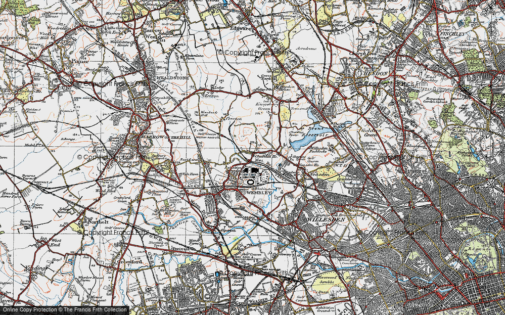 Old Map of Wembley Park, 1920 in 1920