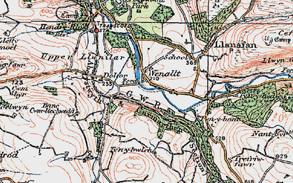 Old map of Wenallt in 1922