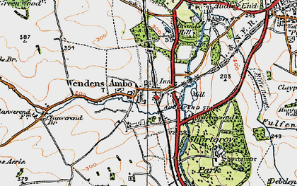 Old map of Audley End Sta in 1920