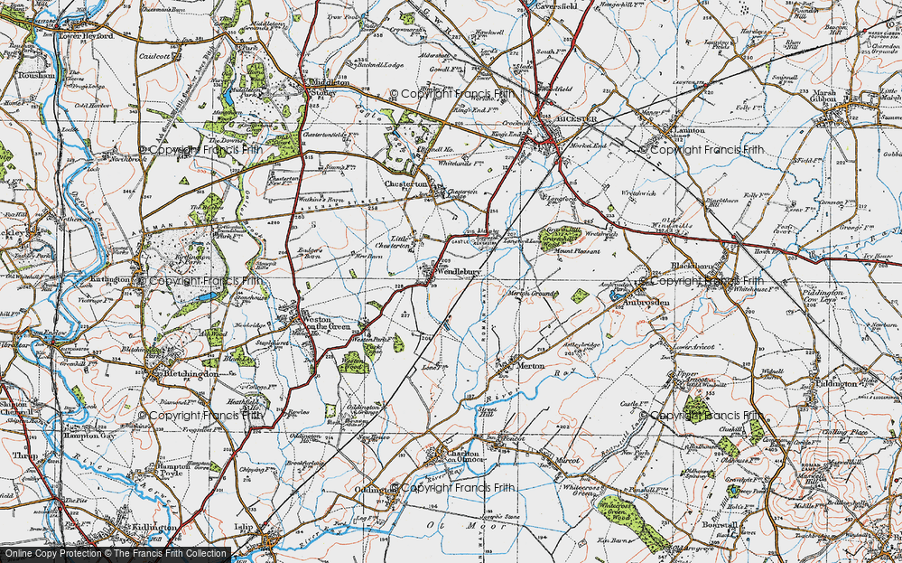 Old Map of Wendlebury, 1919 in 1919