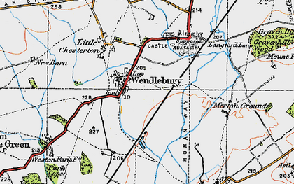 Old map of Wendlebury in 1919
