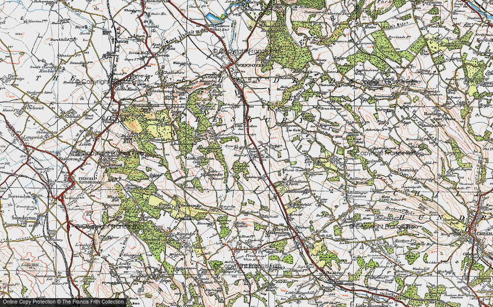 Old Map of Wendover Dean, 1919 in 1919