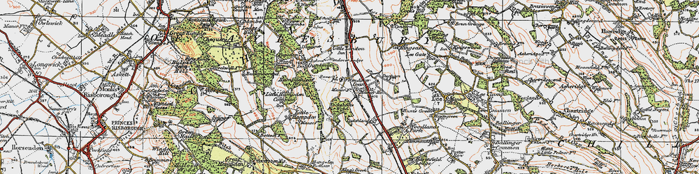 Old map of Wendover Dean in 1919