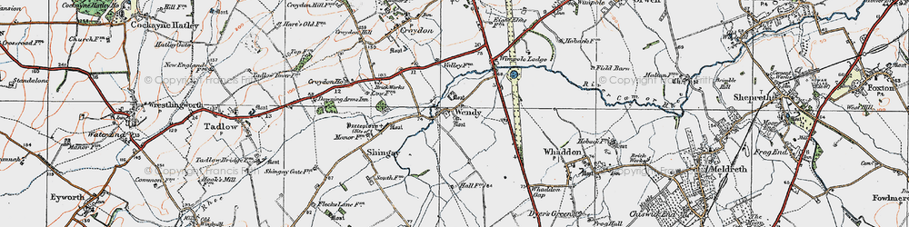 Old map of Wendy in 1920