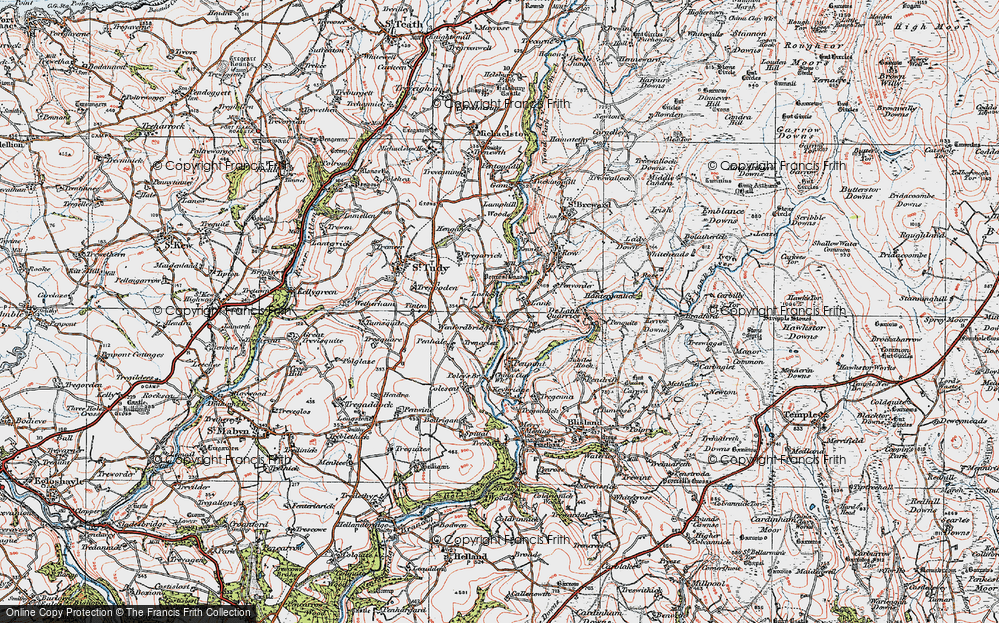 Old Map of Wenfordbridge, 1919 in 1919
