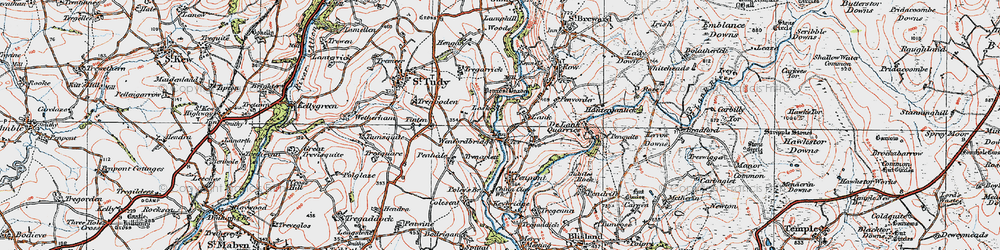 Old map of Wenfordbridge in 1919