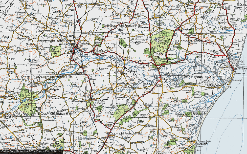 Old Map of Wenhaston, 1921 in 1921