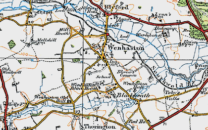 Old map of Wenhaston in 1921
