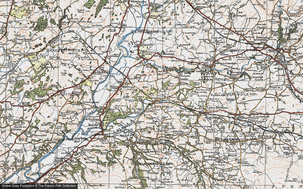 Old Map of Wennington, 1924 in 1924