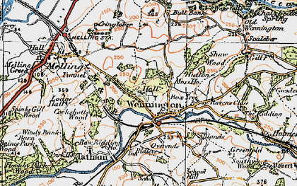 Old map of Wennington in 1924