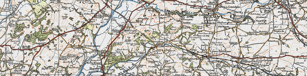 Old map of Bull Bank in 1924