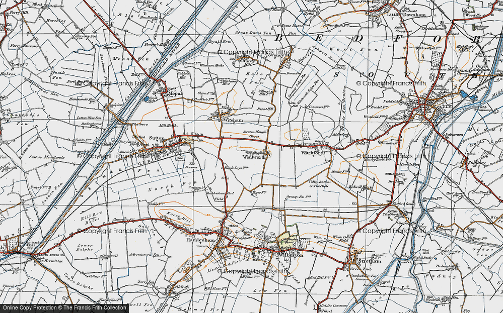 Old Map of Wentworth, 1920 in 1920