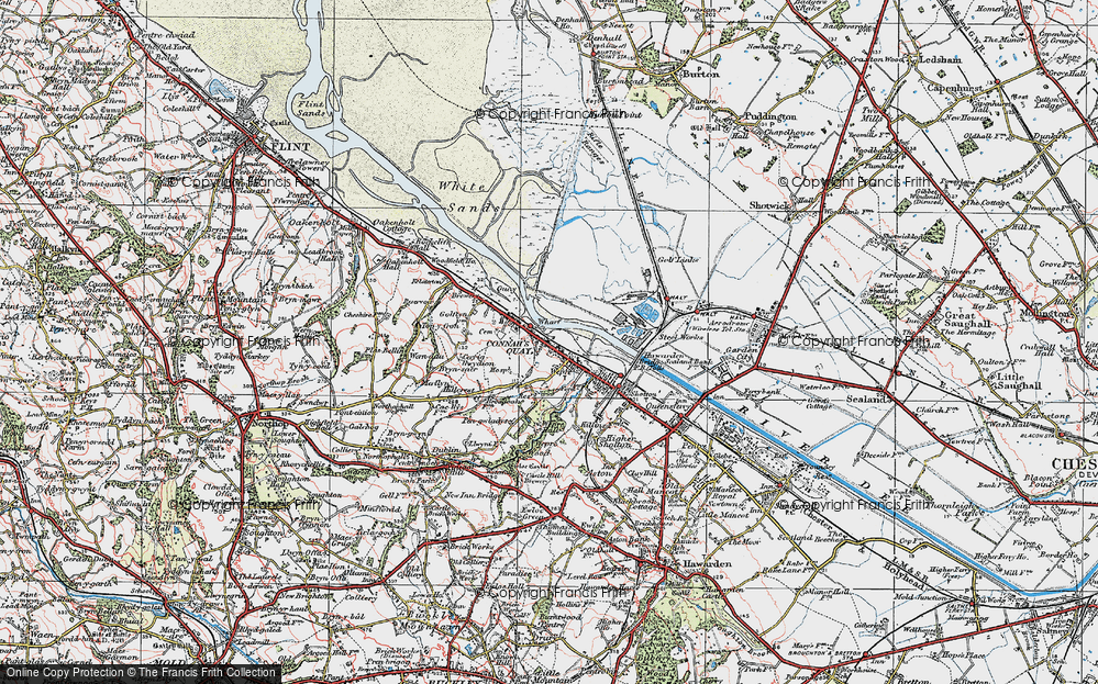 Old Map of Wepre, 1924 in 1924