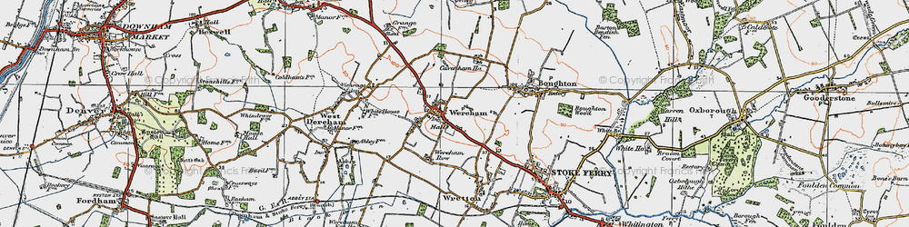 Old map of Winnold Ho in 1922