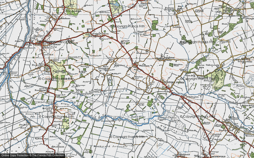 Old Map of Wereham Row, 1922 in 1922
