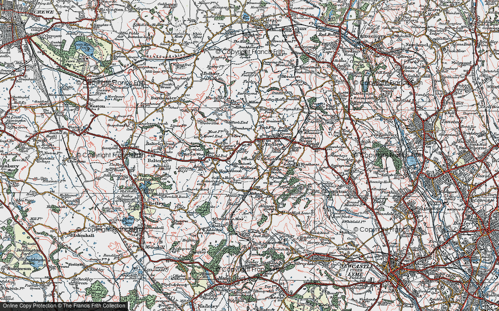 Old Map of Wereton, 1921 in 1921