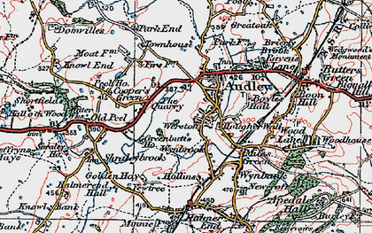 Old map of Wereton in 1921
