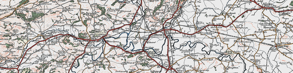 Old map of Aber Tanat in 1921