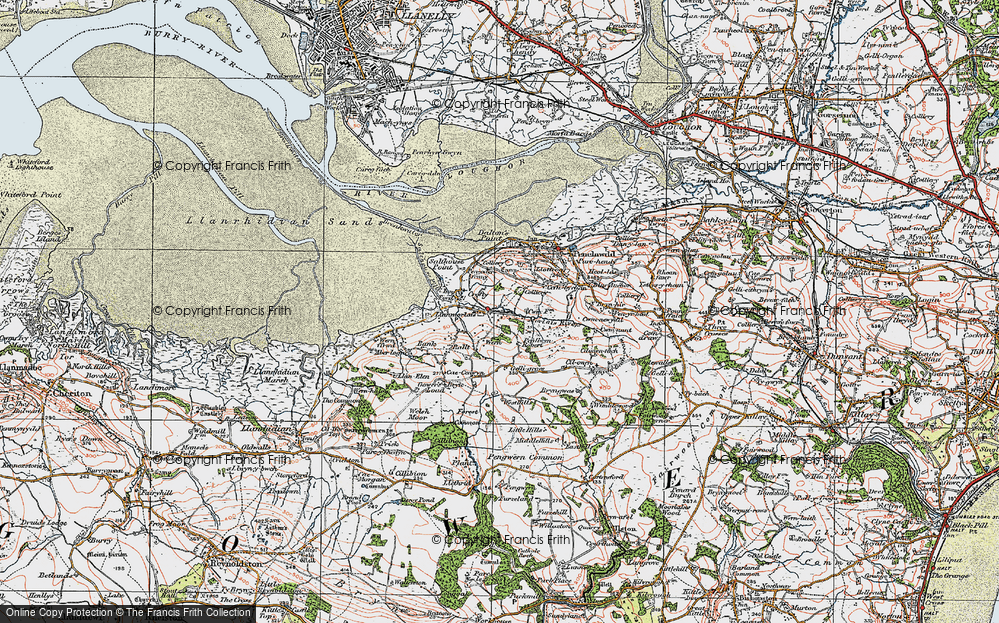 Old Map of Wern, 1923 in 1923