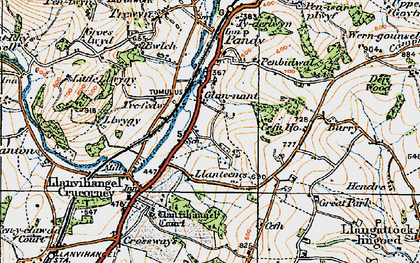 Old map of Wern-Gifford in 1919