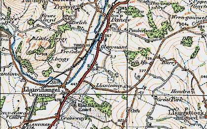 Old map of Cefn-Campstone in 1919