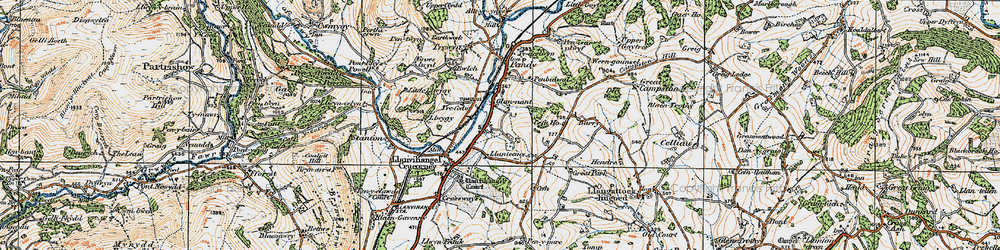 Old map of Wern-Gifford in 1919