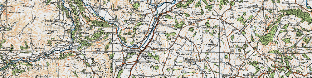 Old map of Cefn-Campstone in 1919