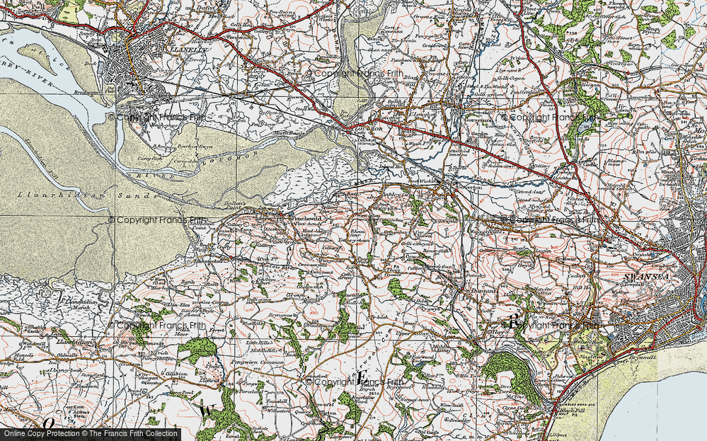 Old Map of Wern-olau, 1923 in 1923