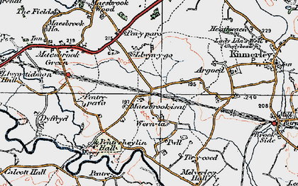 Old map of Wernlas in 1921
