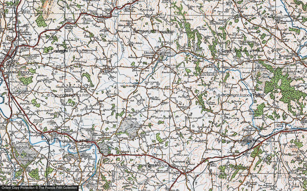 Old Map of Wernrheolydd, 1919 in 1919