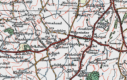 Old map of Werrington in 1921