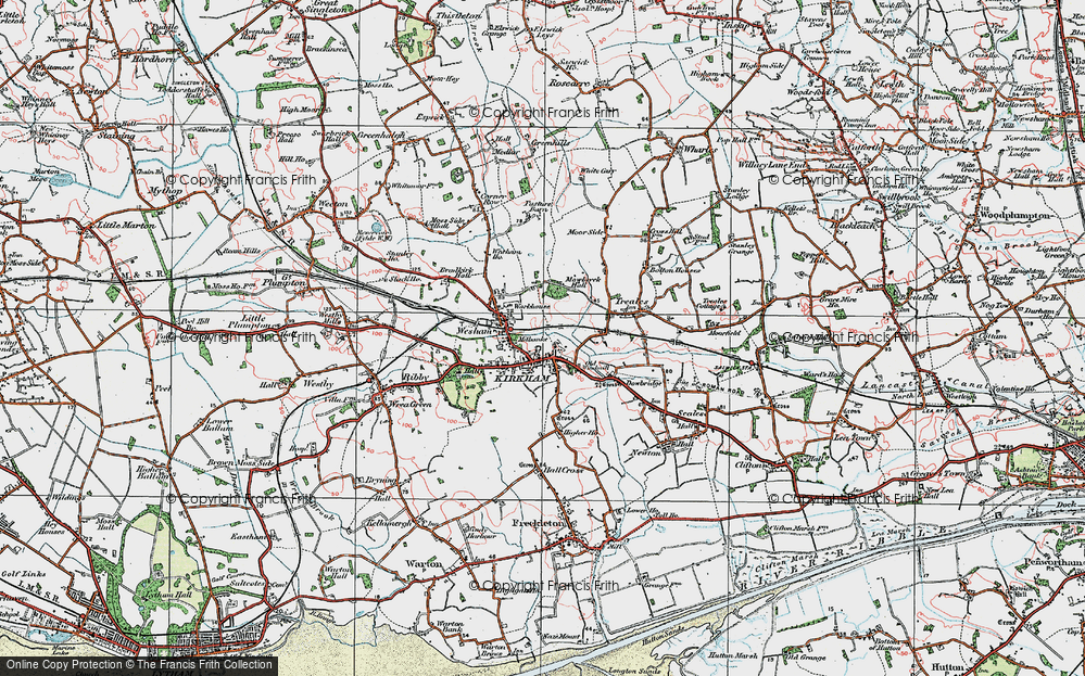 Old Map of Wesham, 1924 in 1924