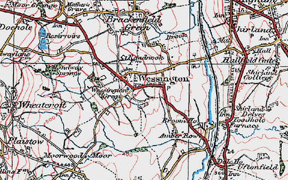 Old map of Wessington in 1923