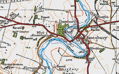 Old map of West Amesbury in 1919