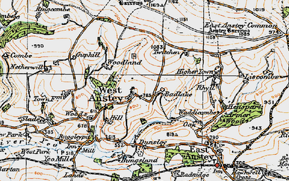 Old map of Anstey Gate in 1919