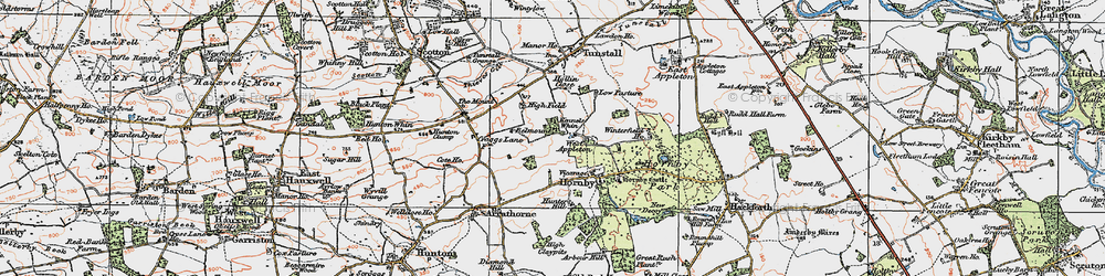 Old map of West Appleton in 1925