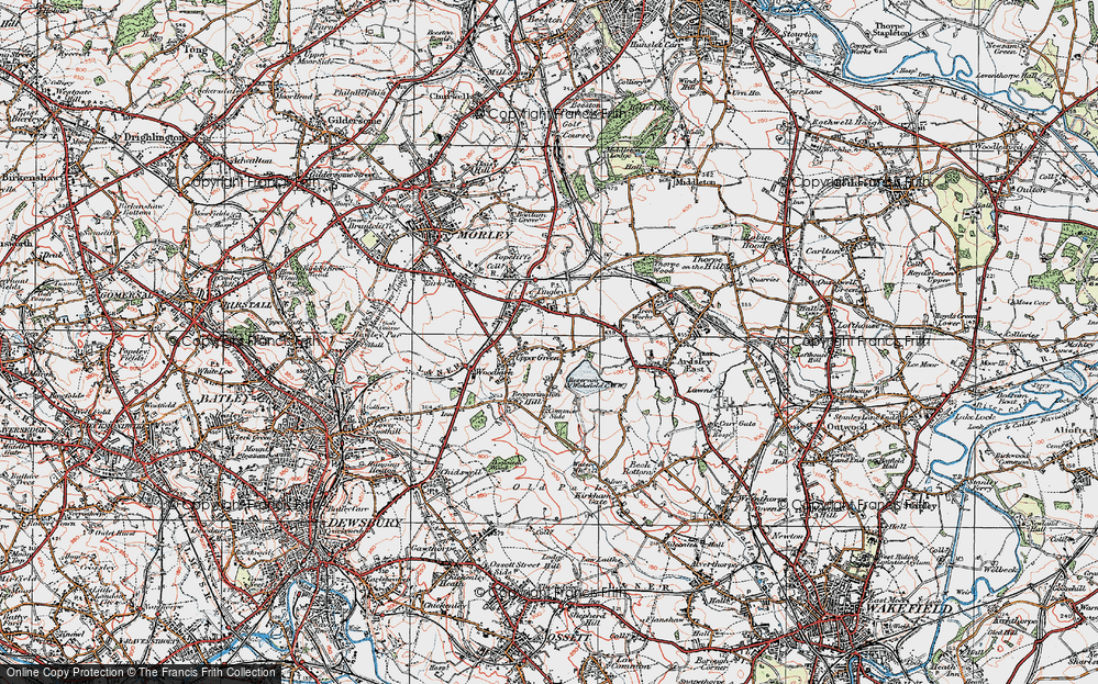 Old Map of West Ardsley, 1925 in 1925