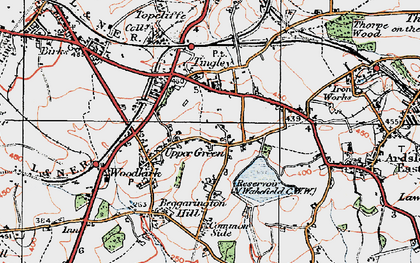 Old map of West Ardsley in 1925