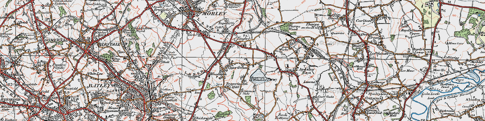 Old map of West Ardsley in 1925