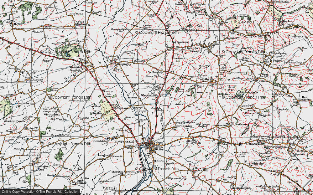 Old Map of West Ashby, 1923 in 1923